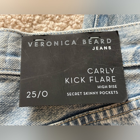 NWT Veronica Beard Carly Kick Flare High Rise Jeans 25 (0) - Picture 7 of 9